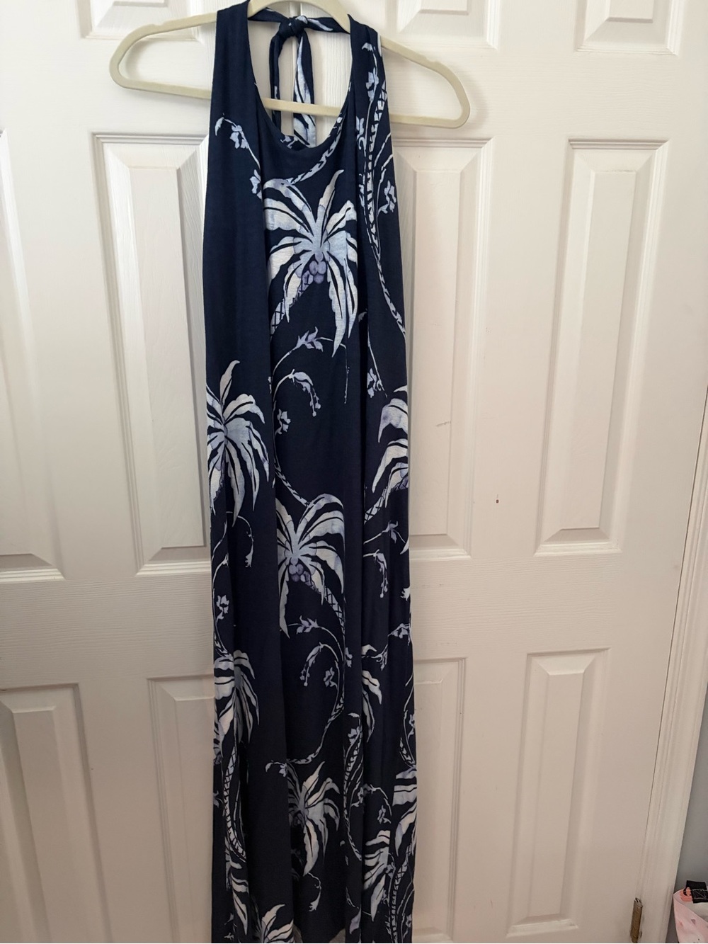 Navy Halter Floral Maxi Dress by Tommy Bahama